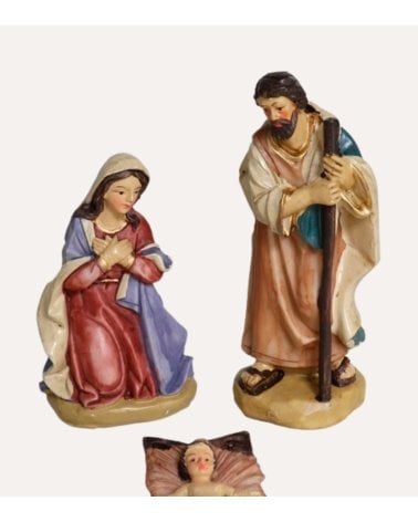 Set de 3 Piezas Nacimiento Sagrada Familia para Belén Navideño