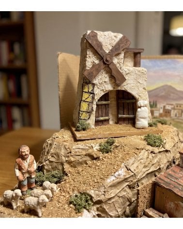 Casa Molino para Belén Navideño