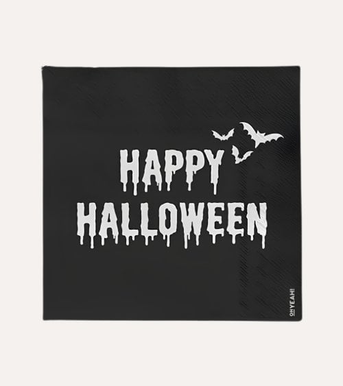 Set de 20 Servilletas Happy Halloween con Doble Capa