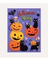 Pegatina de Calabazas y Gatos para Ventana de Poliestireno