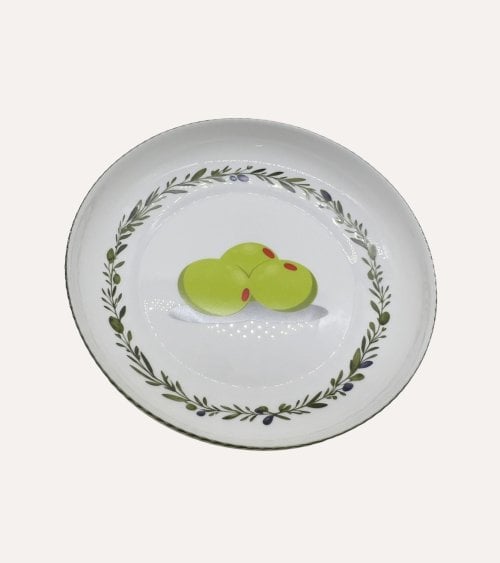 Plato Hondo Olivas de Vidrio