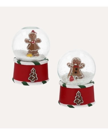 Bola de Nieve Galleta de Jengibre Mahy de Poliresina