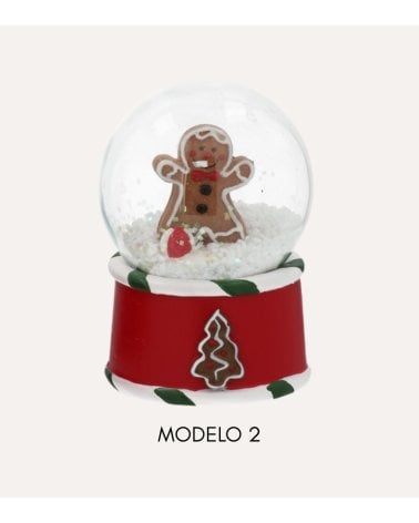 Bola de Nieve Galleta de Jengibre Mahy de Poliresina