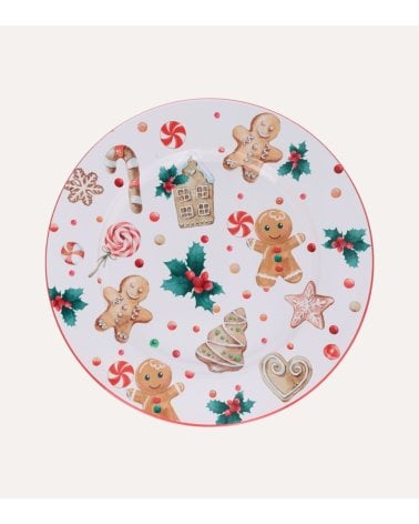 Bajoplato Navideño Galletas de Jengibre de Plástico