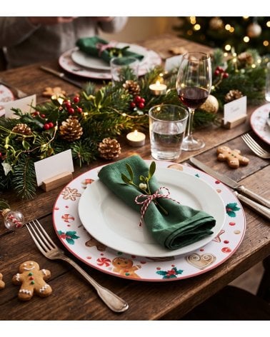Bajoplato Navideño Galletas de Jengibre de Plástico