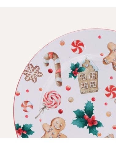 Bajoplato Navideño Galletas de Jengibre de Plástico
