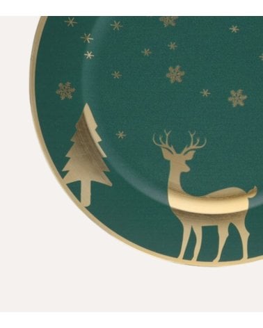 Bajoplato Navideño Minsk con Figuras Metalizadas