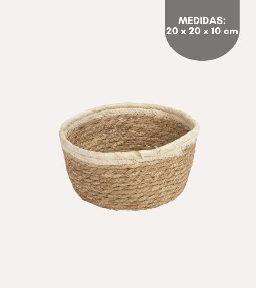 Cesta Rústica de Fibra de Maíz