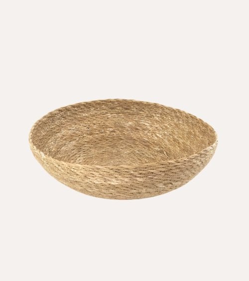Cesta de Centro Trenzada de Fibra Natural