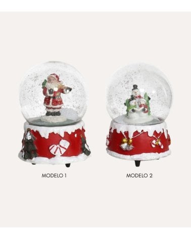 Bola de Nieve Decorativa Figura Navideña Nevada con Música