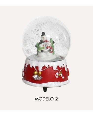 Bola de Nieve Decorativa Figura Navideña Nevada con Música