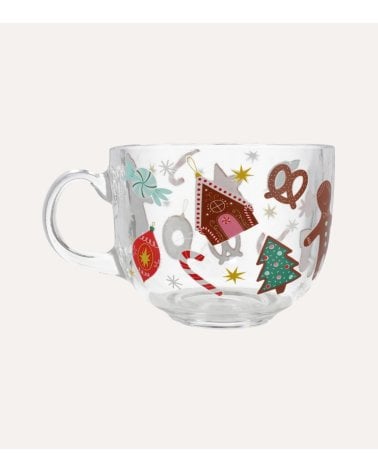 Taza Navideña Trinky de Vidrio