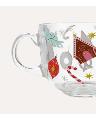 Taza Navideña Trinky de Vidrio