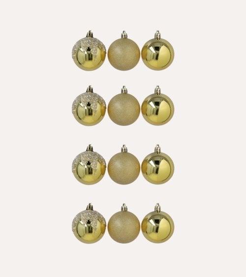 Set de 12 Bolas Navideñas Plynut para Árbol