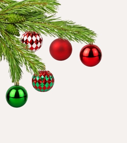 Set 12 Bolas Joren Lisas y con Estampados para Árbol