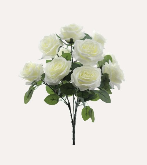 Ramo Decorativo Rosas Provenza de Poliéster y Plástico
