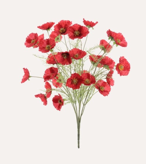 Ramo Decorativo Poppy de Poliéster y Plástico