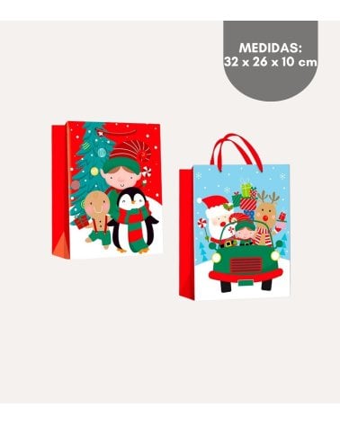 Bolsa para Regalo Muñeco Navideño Karix de Cartón
