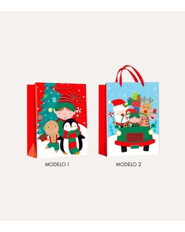 Bolsa para Regalo Muñeco Navideño Karix de Cartón