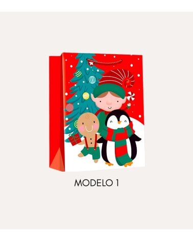 Bolsa para Regalo Muñeco Navideño Karix de Cartón