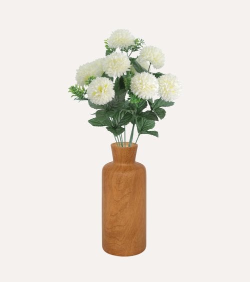 Ramo Decorativo Pompón de Poliéster y Plástico