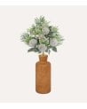 Palma Decorativa Zinnias y Orquídeas de Políester y Plástico