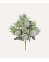Palma Decorativa Zinnias y Orquídeas de Políester y Plástico