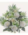 Palma Decorativa Zinnias y Orquídeas de Políester y Plástico