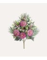 Palma Decorativa Zinnias y Orquídeas de Políester y Plástico