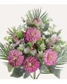 Palma Decorativa Zinnias y Orquídeas de Políester y Plástico