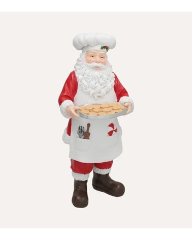 Figura Decorativa Abuelo Claus Papá Noel Chef