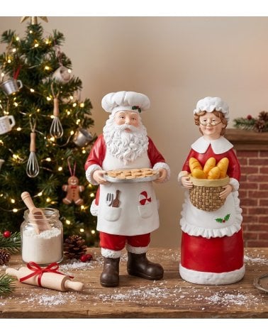 Figura Decorativa Abuelo Claus Papá Noel Chef