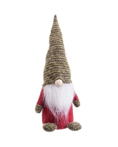 Muñeco de Navidad de Papa Noel de Pie de Tela Roja