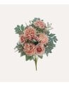 Palma Decorativa Crisantemos y Rosas de Poliéster y Plástico