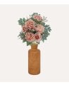 Palma Decorativa Crisantemos y Rosas de Poliéster y Plástico
