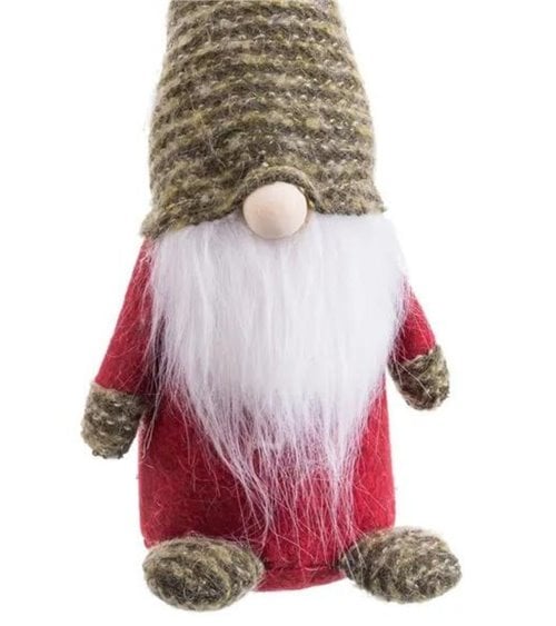 Muñeco de Navidad de Papa Noel de Pie de Tela Roja