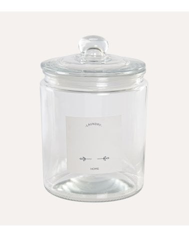 Bote Laundry Transparente con Tapa Hermética de Cristal