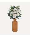 Palma Decorativa Rosas y Hortensias de Poliéster y Plástico