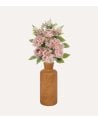 Palma Decorativa Rosas y Hortensias de Poliéster y Plástico