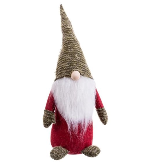 Muñeco de Navidad de Papa Noel de Pie de Tela Roja 50cm