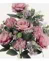 Palma Decorativa Rosas y Viburnos de Poliéster y Plástico