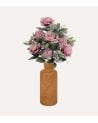 Palma Decorativa Rosas y Viburnos de Poliéster y Plástico