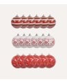 Set de 6 Bolas Estampados Navideños para Árbol