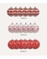 Set de 6 Bolas Estampados Navideños para Árbol