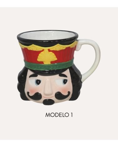 Taza Mug Decorativa Soldadito Navideño de Cerámica