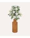 Palma Decorativa Rosas y Hojas de Rosal de Poliéster y Plástico