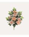Palma Decorativa Rosas y Hojas de Rosal de Poliéster y Plástico