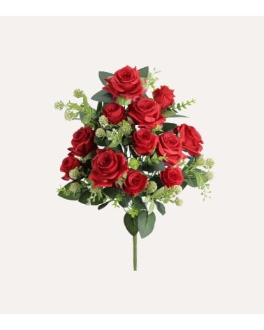Palma Decorativa Rosas y Racimos Redondos