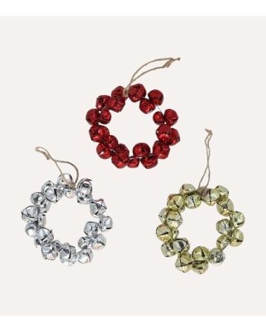Colgante Corona de Cascabeles para Árbol Navideño
