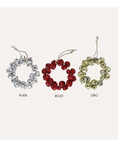 Colgante Corona de Cascabeles para Árbol Navideño